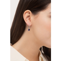 Pendientes de oro blanco con zafiros azules  2