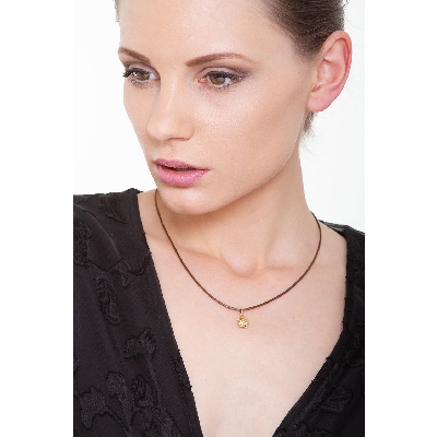 Colgante mariquita en oro amarillo 18k 1 cm