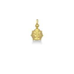 Colgante mariquita en oro amarillo 18k 1 cm