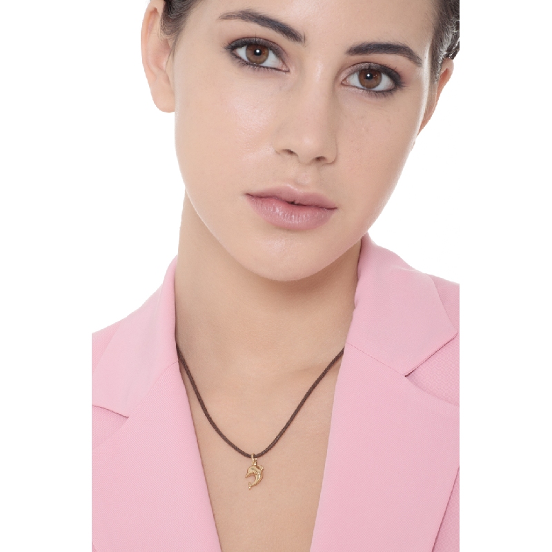 Colgante delfin en oro amarillo 18k