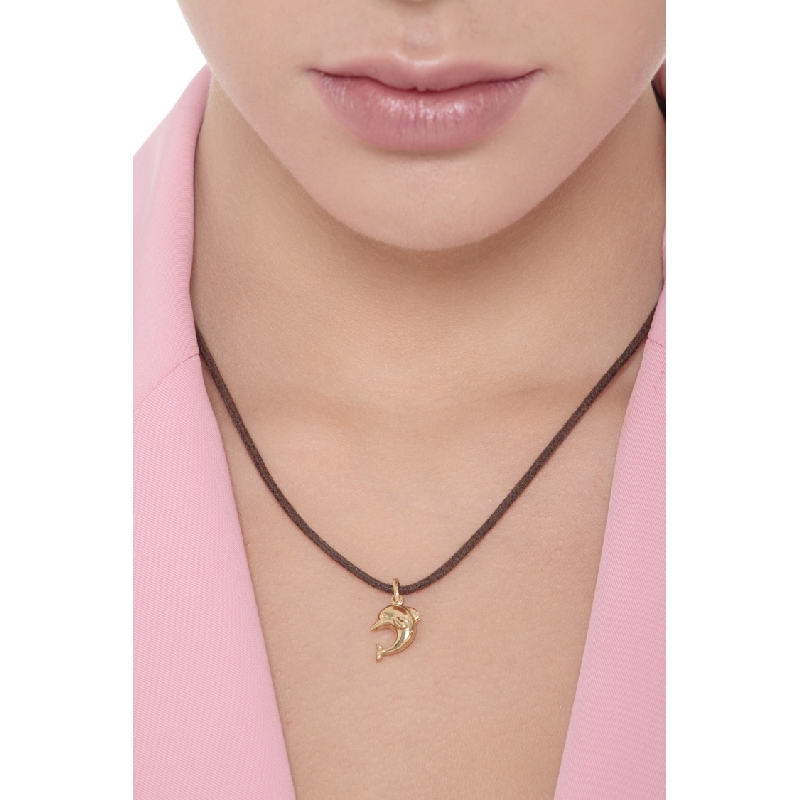 Colgante delfin en oro amarillo 18k