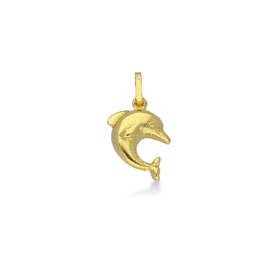 Colgante delfin en oro amarillo 18k