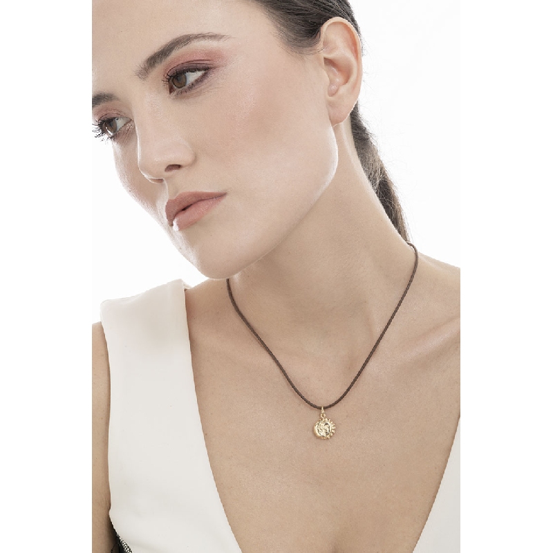 Colgante sol y luna en oro amarillo 18k