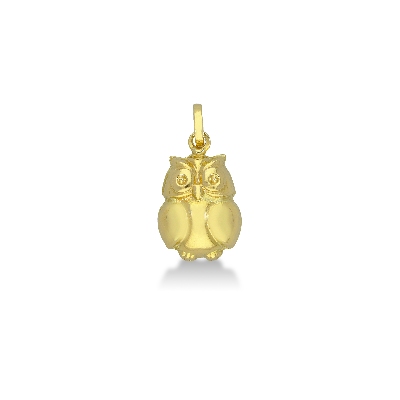 Colgante búho en oro amarillo 18k