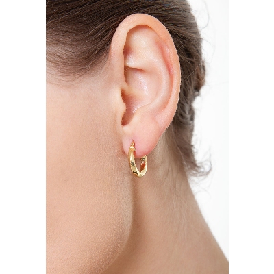 Aros en oro amarillo diamantados