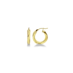Aros en oro amarillo diamantados