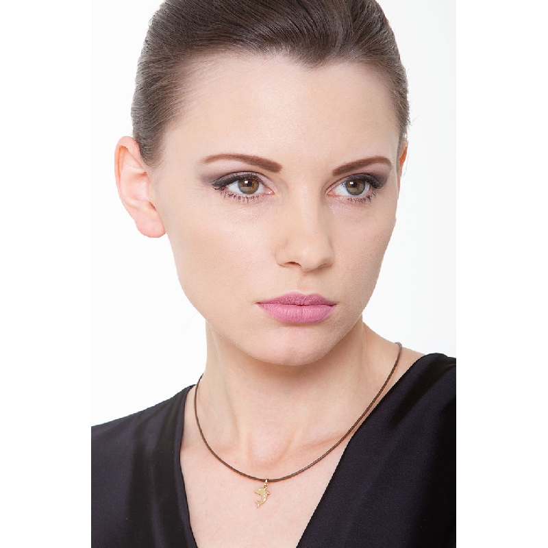 Colgante delfín en oro amarillo 18k, 1 cm