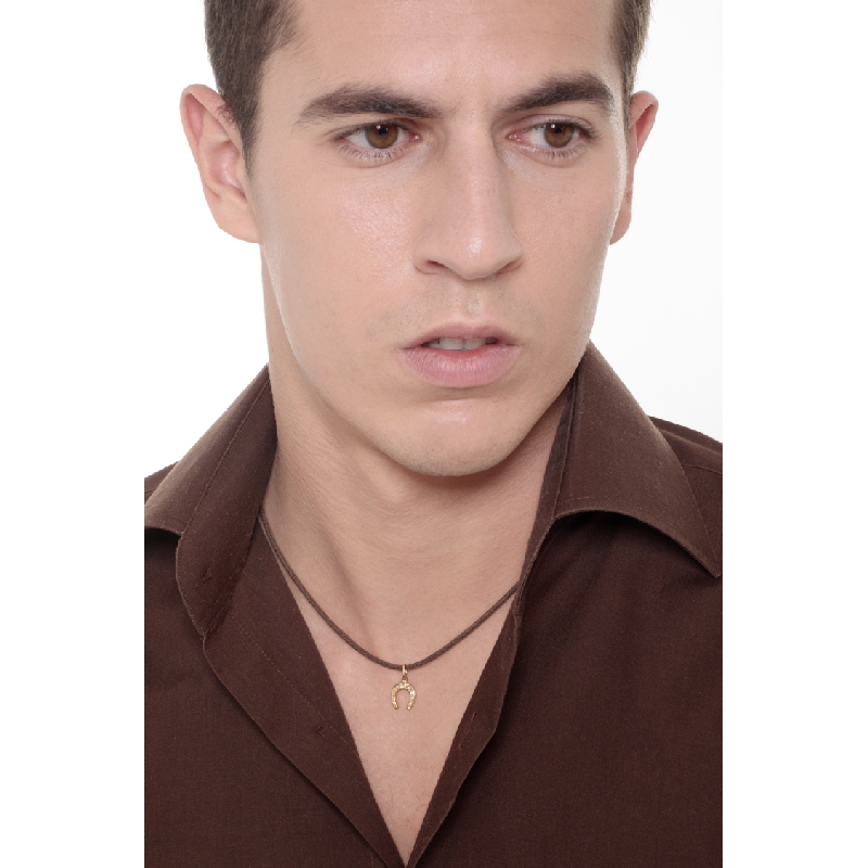 Colgante herradura en oro amarillo 18k, 1 cm