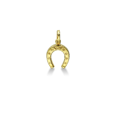 Colgante herradura en oro amarillo 18k, 1 cm