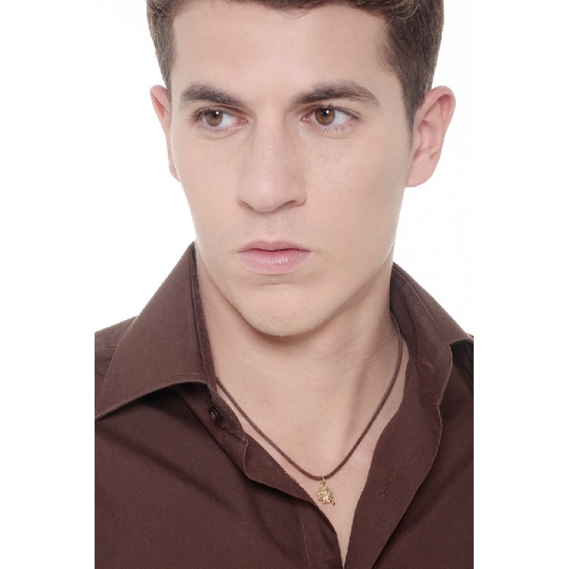 Colgante trébol de cuatro hojas en oro amarillo 18k, 1,5 cm