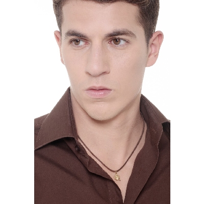 Colgante trébol de cuatro hojas en oro amarillo 18k, 1,5 cm