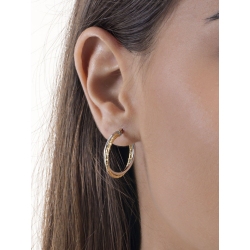 Pendientes de aro en oro amarillo y blanco 2