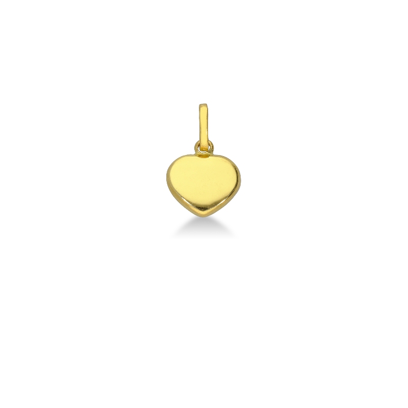 Colgante corazón en Oro Amarillo 18k 0,70 cm