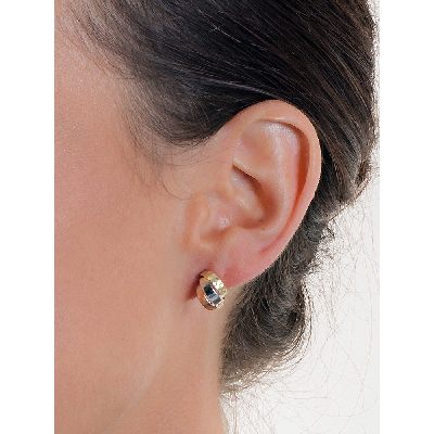 Pendientes en oro amarillo blanco y rosa 18k