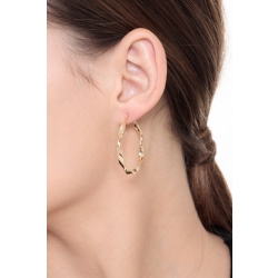 Pendientes de aro trenzado en oro amarillo 18k 2