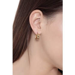 Pendientes de aro en oro amarillo 18k de 1,5 cm 2