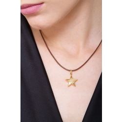 Colgante estrella en oro amarillo 18k 2