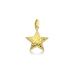 Colgante estrella en oro amarillo 18k