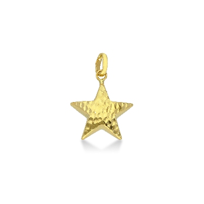 Colgante estrella en oro amarillo 18k