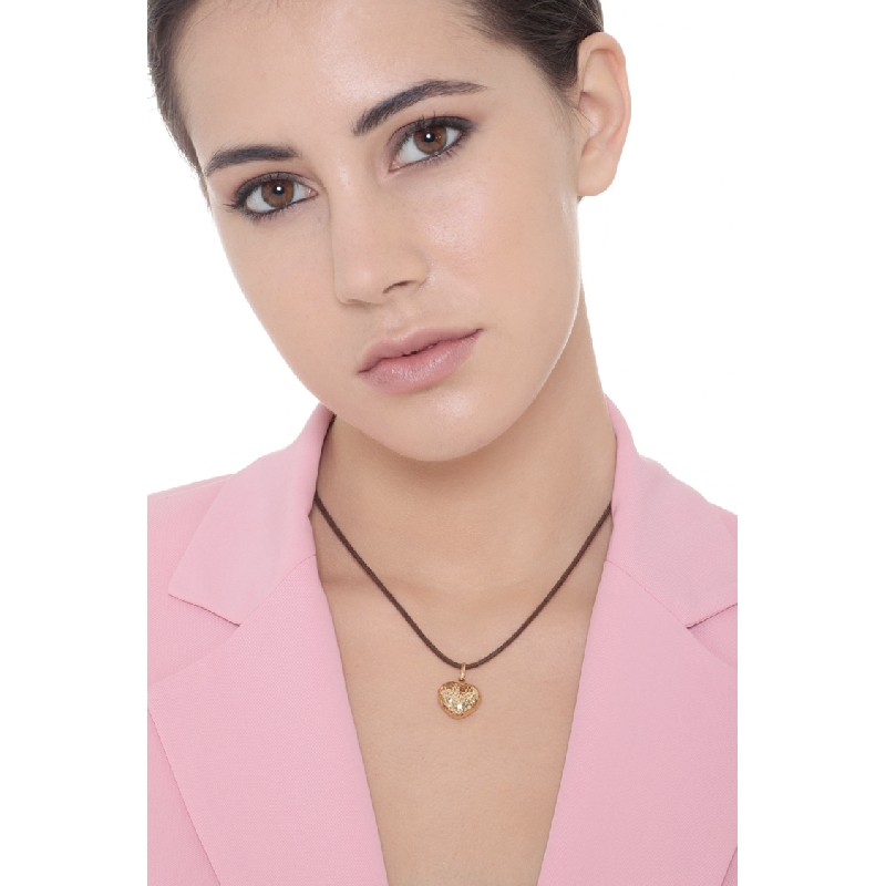 Colgante corazón Oro Amarillo 18k texturizado