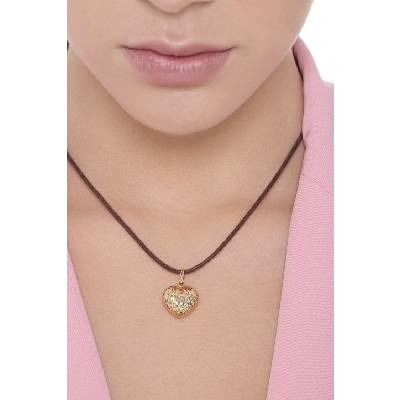 Colgante corazón Oro Amarillo 18k texturizado