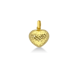 Colgante corazón Oro Amarillo 18k texturizado