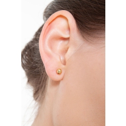 Pendientes de bola en oro amarillo 18k 2