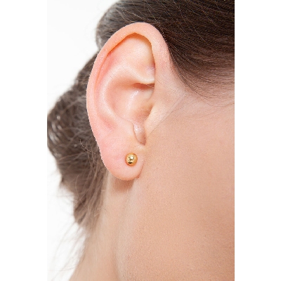 Pendientes de bola en oro amarillo 18k