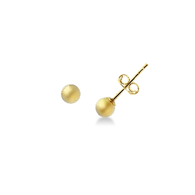 Pendientes de bola en oro amarillo 18k