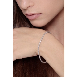 Pulsera Tennis para Mujer en Oro Blanco 18k con Circonitas, 18 cm 2