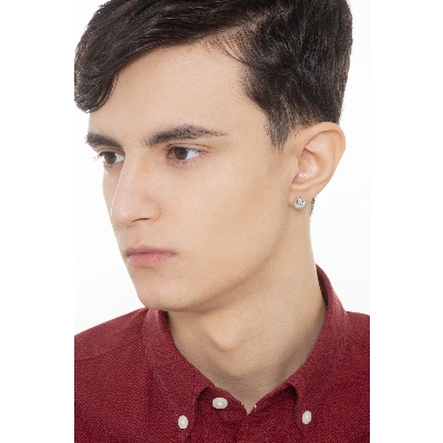 Piercing oreja oro blanco 18k con circonita