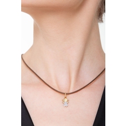 Colgante niña en oro amarillo 18k con pavé de circonitas 2