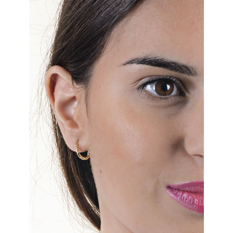 Aros en oro amarillo de 18 quilates mujer