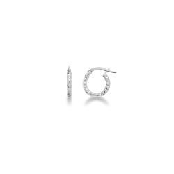 Aros en oro blanco de 18 quilates