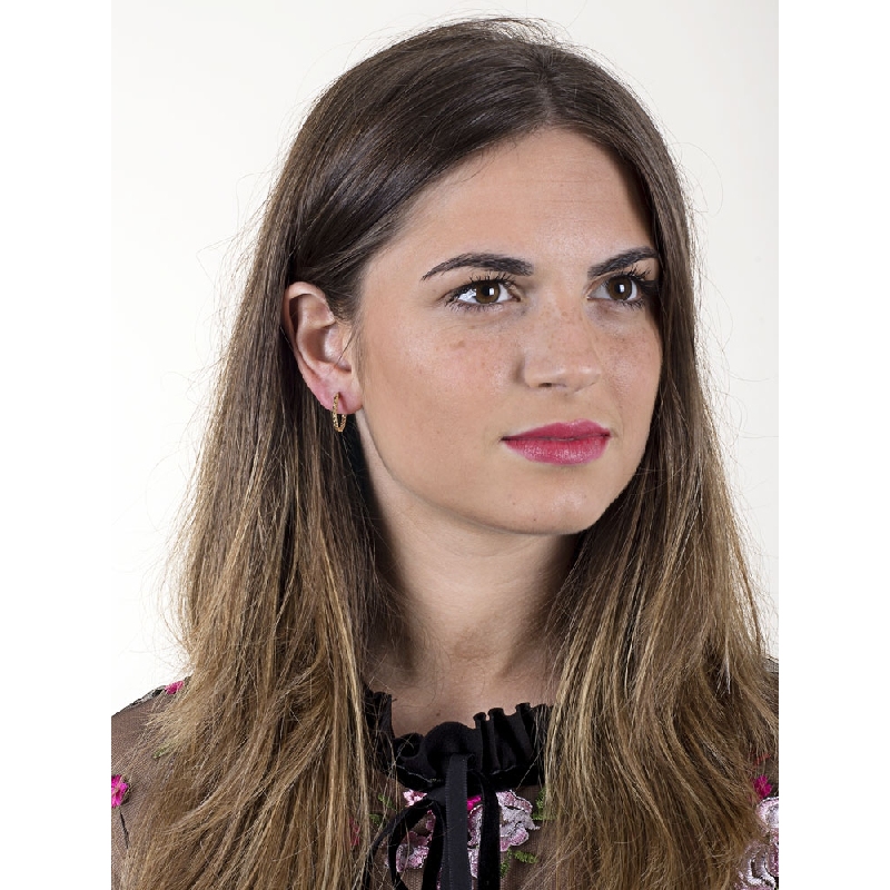 Pendientes ovalados en oro amarillo diamantados