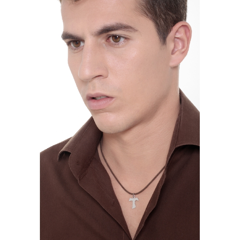 Colgante Cruz Tau en oro blanco 18K Colgante Cruz Tau en oro blanco 18K