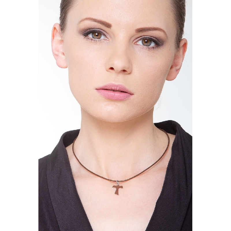 Colgante Cruz Tau en oro blanco 18K Colgante Cruz Tau en oro blanco 18K