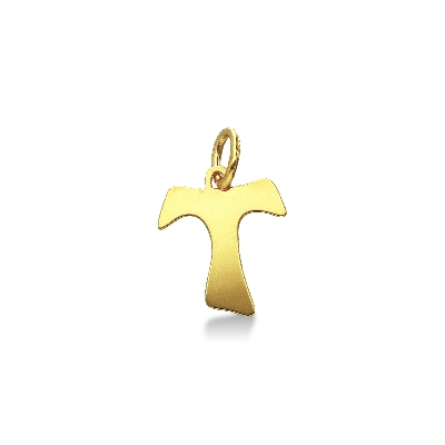 Colgante Cruz Tau Oro Amarillo 18k