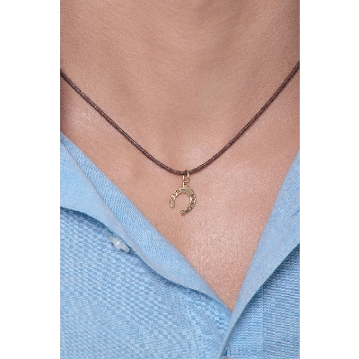 Colgante herradura en oro amarillo de 18 quilates