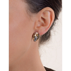 Pendientes entrelazados en tres oros de 18k 2