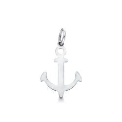 Colgante Ancla en oro blanco 18k, 1,5 cm